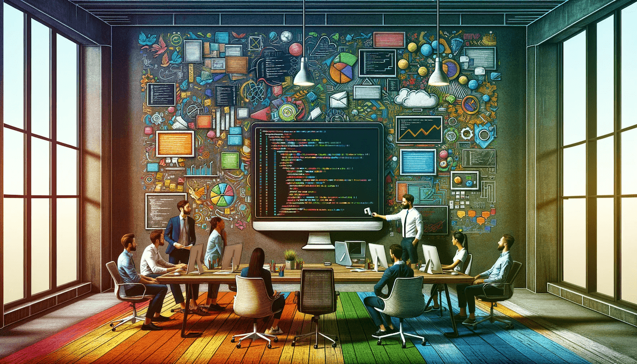 Kreative und inspirierende Büroumgebung im Retro-Stil